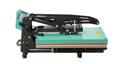 Montary 16x24 Commercial Grade Semi-Automatic 2000W High Pressure Multifunction Heat Press Machine: Boasting a Slide Out Lower Platen, Fast Heating & Infrared Positioning,Green Montary