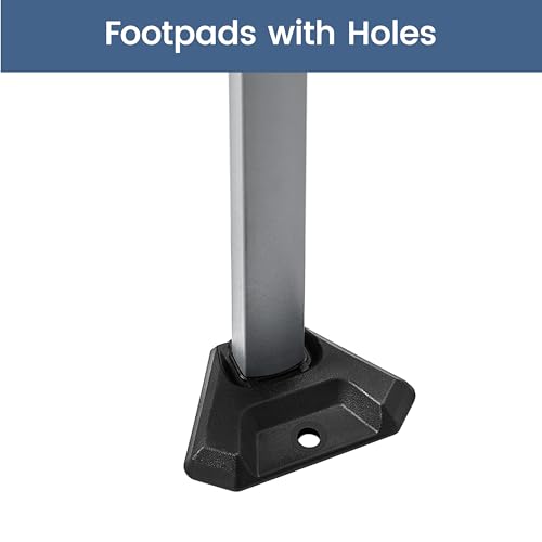 Yaheetech 10x10 1-Person Setup Pop Up Canopy Tent, Instant Portable Commercial Canopy Tent, Outdoor Gazebo with 1-Button Push, Wheeled Bag & 4 Sandbags for Home, Party & Outdoor, Silver-Coated White Yaheetech