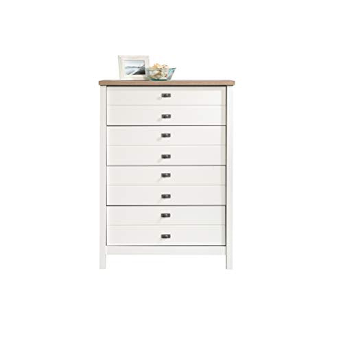 Sauder Cottage Road 4-Drawer Chest, Soft White finish, L: 32.44" x W: 19.29" x H: 44.92" Sauder