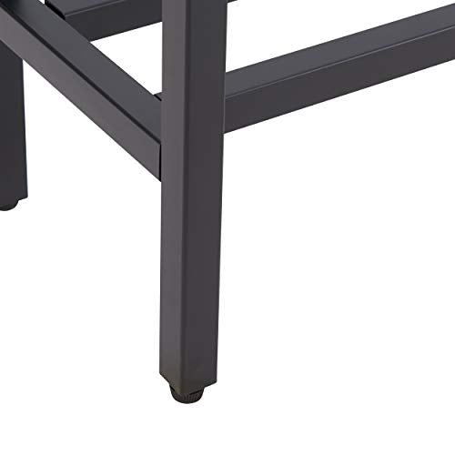 SEI Furniture Darrin Narrow Mirrored Top Console Table, 56", Black SEI Furniture