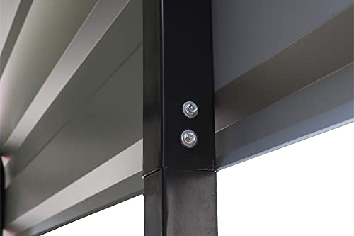 Arrow Carports Galvanized Steel Carport, Full-Size Metal Carport Kit, 12' x 29' x 9', Charcoal Arrow