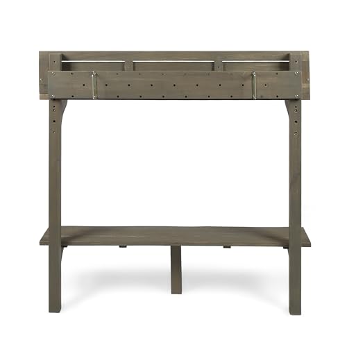Christopher Knight Home Caribbean Outdoor Acacia Wood Balcony Bar Set, 3-Pcs Set, Grey Finish Christopher Knight Home