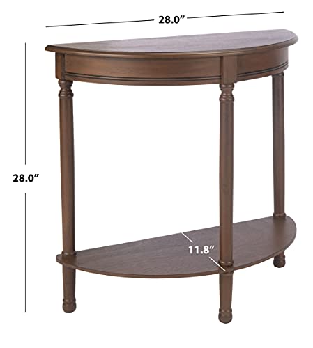 Safavieh Home Collection Tinsley Brown Half Moon Console Table CNS5723C SAFAVIEH