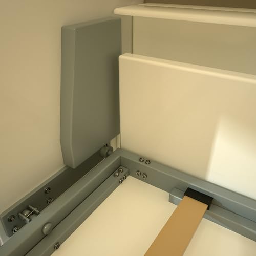 Ball & Cast Horizontal Murphy Bed Twin Size with Shelf Storage,Mordern Design Hideaway Cabinet Wall Bed w Gas Struts,Wood Folding Space-Saving Furniture for Bedroom,Student Dorms,White Ball & Cast