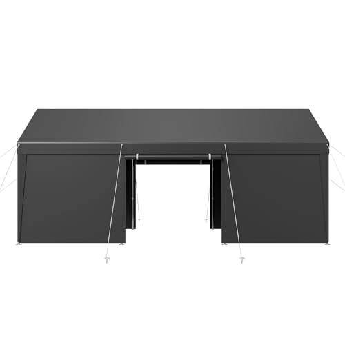 VEVOR 10x20 FT Heavy Duty Carport, Car Port Car Canopy, Potable Garage Car Canopy with Removable Sidewalls, Outdoor Car Shelter, UV and Water-Resistant Car Tent for Cars, Boats, Trucks, and Equipment VEVOR