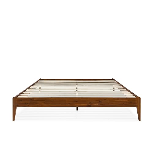 Bme Dinkee Solid Wood King Bed Frame - Modern Minimalist Design with Japanese Joinery - 15 Inch Platform Style Bme
