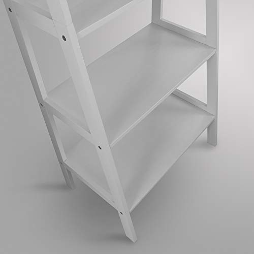 Casual Home 5-Shelf Ladder Bookcase, White Casual Home