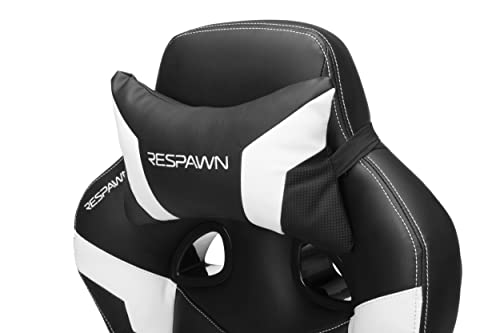 RESPAWN 110 Pro Gaming Chair - Gaming Chair with Footrest, Reclining Gaming Chair, Video Gaming Computer Desk Chair, Adjustable Desk Chair, Gaming Chairs For Adults With Headrest Pillow - White RESPAWN