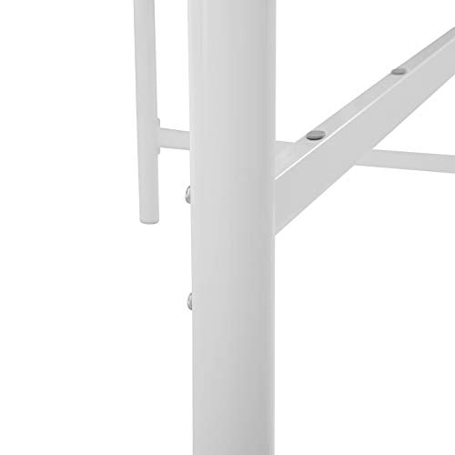 Walker Edison Timothee Urban Industrial Metal Twin over Loft Bunk Bed, Twin Size, White Walker Edison