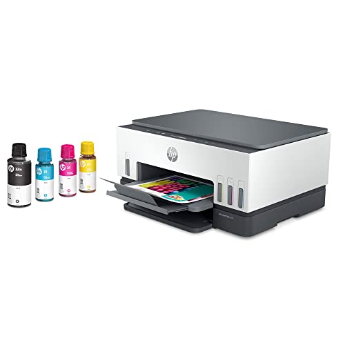 HP Smart -Tank 6001 Wireless Cartridge-Free all in one printer, this ink -tank printer comes with up to 2 years of ink included, with mobile print, scan, copy (2H0B9A) HP