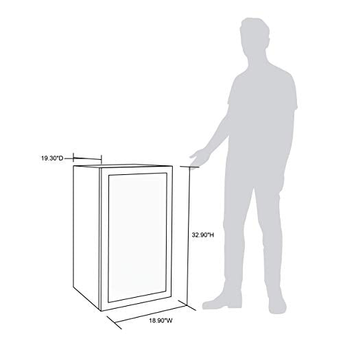 NewAir Mini Refrigerator and Cooler - 177 Mini Cans or 126 Regular Can - Drink Dispenser with Adjustable Shelves and Glass Door - Mini Fridge for Wine, Beer or Soda- Ideal for Dorm, Office, Bar NewAir