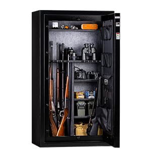 Kodiak Home Gun Safe for Rifles & Pistols | KBX5933 by Rhino Metals with New SafeX Security System | 46 Long Guns & 6 Pistol Pockets | 40 Minute Fire Protection | 395lbs Kodiak