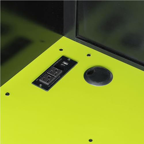 Merax Twin Size Gaming Loft Bed with Desk and Multi-Storage Shelves, Wooden Loft Bed Frmae with Light, Space-Saving Bed with Safety Guardrail Merax