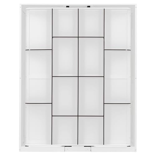 SOFTSEA Queen Murphy Bed with Rotating Frame, Storage Shelves, Foldable Wall Bed Frame with Bookcase, Hidden Murphy Bed Cabinet for Home Office, Guest Room, Space-Saving, White SOFTSEA
