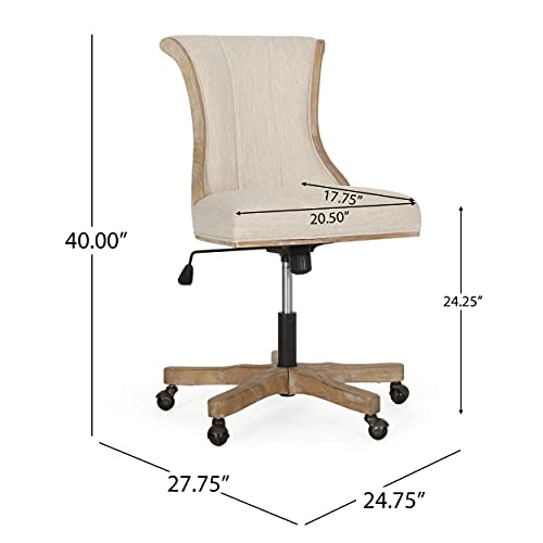 Christopher Knight Home Coulee Office Chair, Beige + Natural Christopher Knight Home