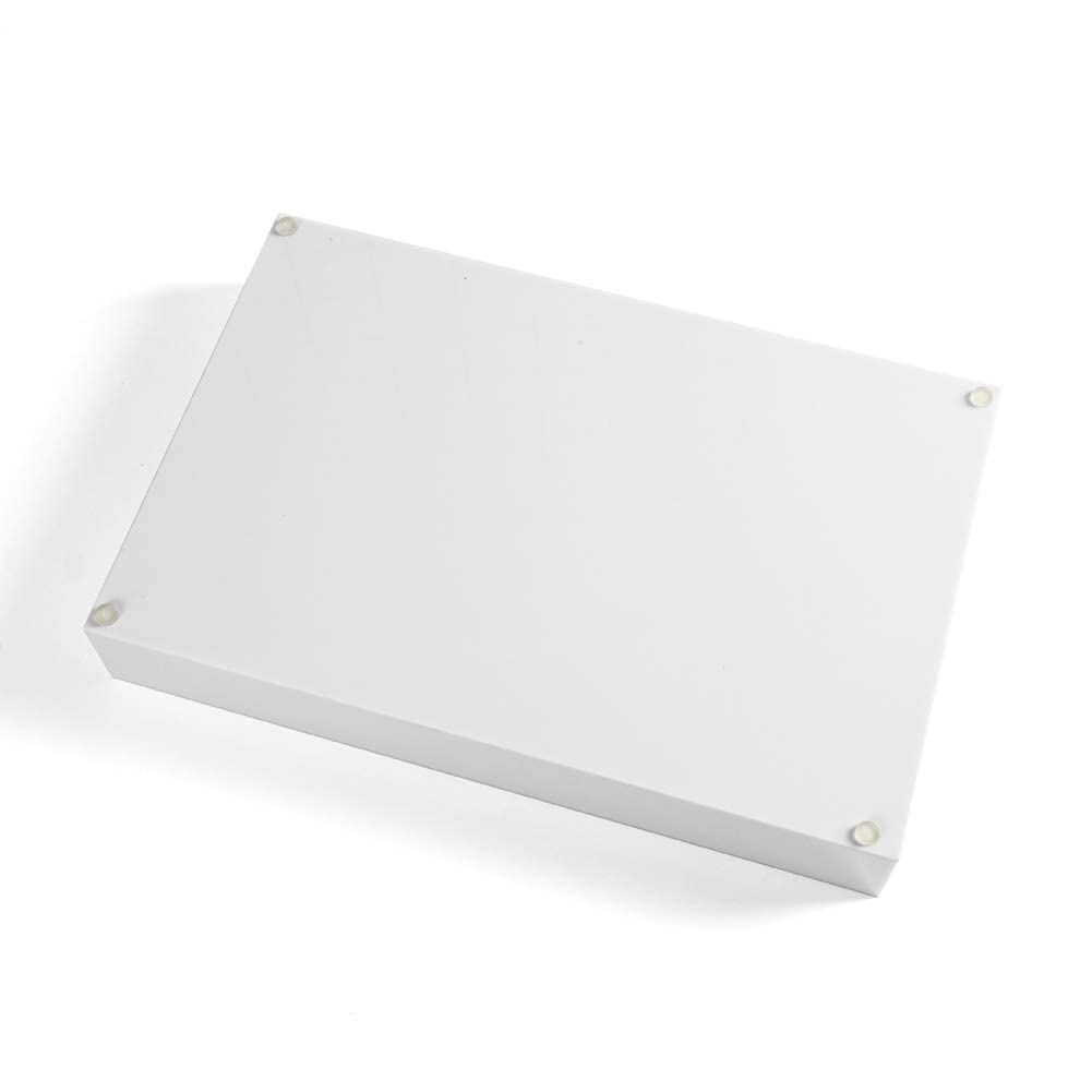 Sooyee Serving Tray with Handles,16" x 12" Decorative Tray,Coffee Table Tray,Acrylic Tray for Breakfast, Tea, Food, Butler,Table Ottoman Vanity Countertop,White Sooyee