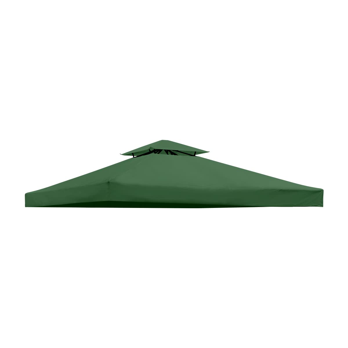 Gazebo Replacement Canopy Roof - Double Tiered Canopy Cover, 10x10 FT (Blackish Green) frtzal