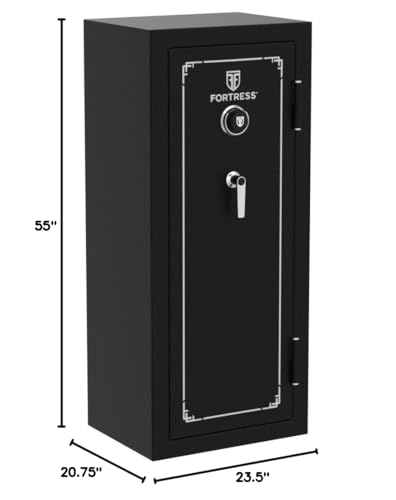 Fortress 24-Gun Fireproof Safe with Combination Lock, Black FORTRESS