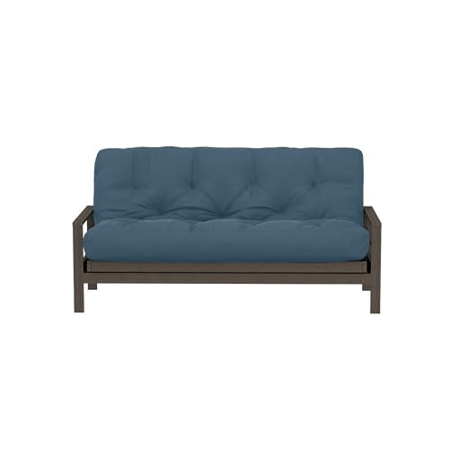 Royal Sleep Products by The Futon Factory 8 inch Memory Foam Futon Mattress - Cover - Size - CertiPUR Certified Foams - Made in The USA (Frame Not Included) (Denim Blue, Full) Royal Sleep Products