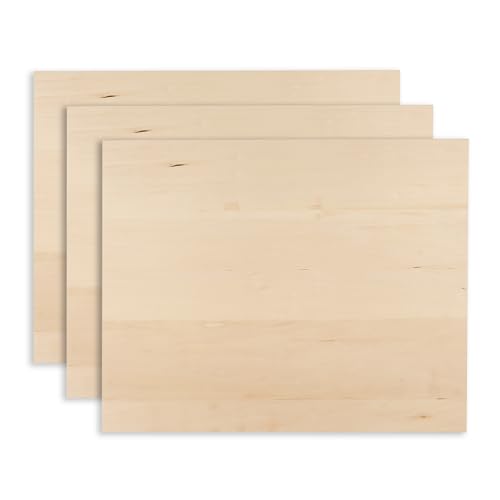 Edge-glued Board by Walnut Hollow, Basswood, 16" x 20" x 3/4", (Pack of 3), Heavy-Duty, Project Ready, for Your Small Business, Home DIY, Décor, or Craft Projects Walnut Hollow