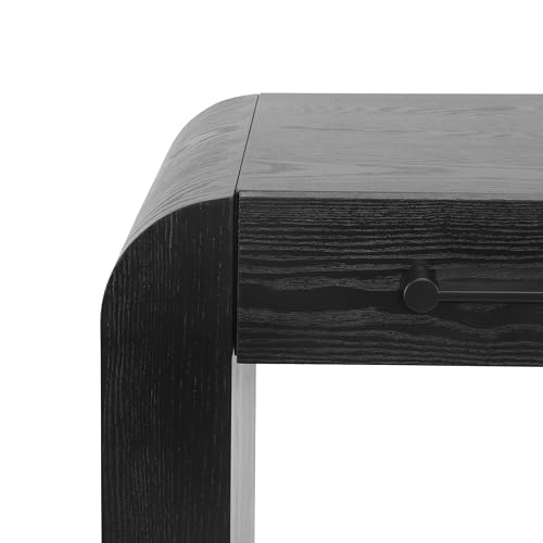 Christopher Knight Home Rulor Modern Console Table with Drawers, Wooden Narrow Console Table with Storage, Minimalist Narrow Entryway Table for Hallway, Behind The Couch, Living Room, Black Christopher Knight Home