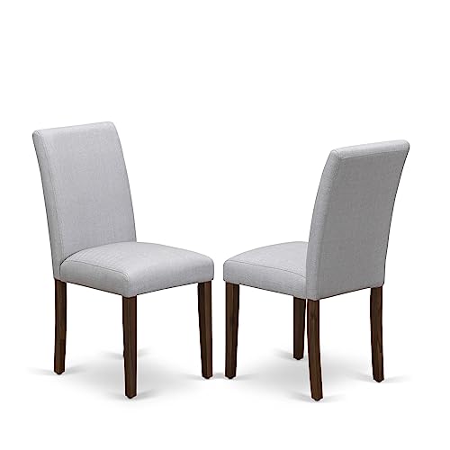 East West Furniture OXAB5-AWA-05 5 Piece Kitchen Table Set for Small Spaces Includes a Square Modern Dining Table and 4 Parson Kitchen Chairs, 36x36 Inch, Antique Walnut East West Furniture