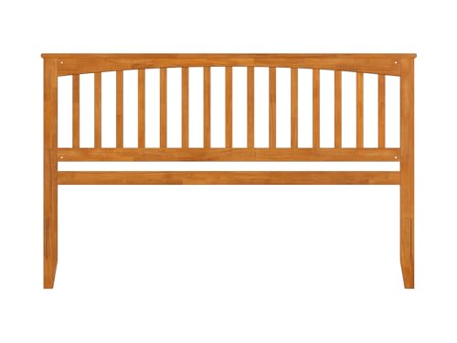 AFI, Mission King Solid Wood Headboard with Attachable Charger, Light Toffee AFI