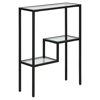 Henn&Hart 22" Wide Rectangular Console Table in Blackened Bronze, Entryway Table, Accent Table for Living Room, Hallway