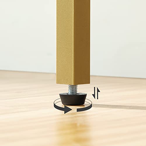 HOOBRO Narrow Console Table, 29.5" Small Entryway Table, Thin Sofa Table, Side Table, Display Table, for Hallway, Bedroom, Living Room, Foyer, White and Gold DW75XG01 HOOBRO