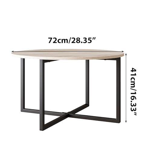 Round Coffee Table Sofa Table Kitchen Dining Tables Modern Leisure Tea Table Office Conference Pedestal Desk White HOMERECOMMEND
