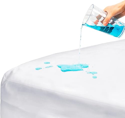 DMI Waterproof Mattress Protector, White, 36x80x6 Inch, Noiseless Plastic DMI