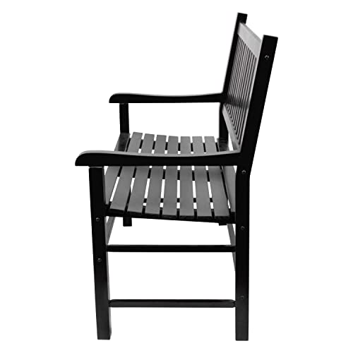 Shine Company 4217BK Eden Garden Bench – Black Shine Company