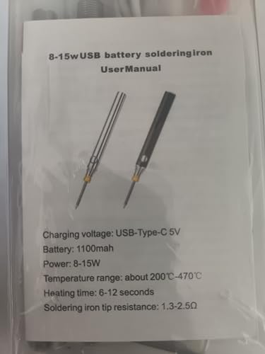 ELMCONFIG Cordless Soldering Iron Kit 1000mah USB Wireless Electric Soldering Gun Pen, Portable and Rechargeable for Home Appliance Repair, Electronic Components, DIY ELMCONFIG