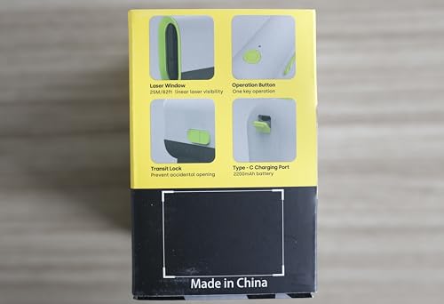 ENVENTOR Green Laser Level, 164FT USB Rechargeable Li-ion Battery 360° Self Leveling Laser Level for Wall Picture Hanging, Waterproof Cross Line Laser Tool Outdoor with Pulse Mode, Magnetic Base Enventor