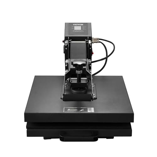 VEVOR Heat Press, 15 x 15 inch Heat Press Machine for T-Shirts, Fast and Even Heating, Easy to Use, High Pressure for Digital Industrial-Quality Sublimation Printer for Transfer Vinyl, T-Shirt, Black VEVOR