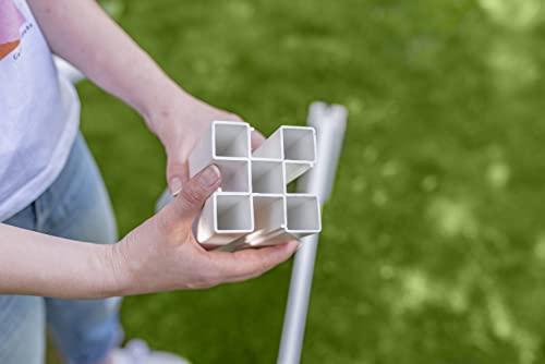 Vita Classic 4'X4'x11 Vinyl Raised, White VT17108 x 4ft Modular Garden Bed, 11" H Vita