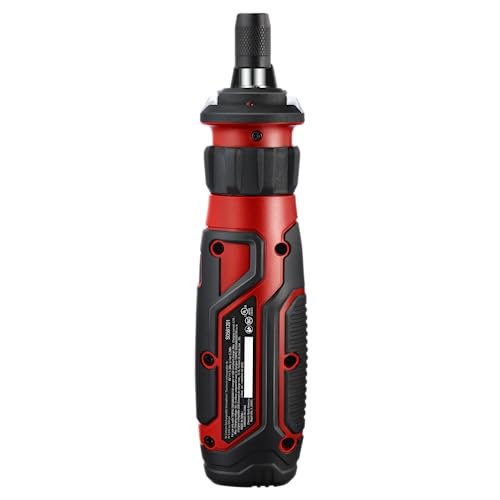 SKIL Rechargeable 4V Cordless Screwdriver with Circuit Sensor Technology, Includes 9pcs Bit, 1pc Bit Holder, USB Charging Cable - SD561201, Red Skil