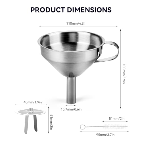 ELEGOO 3D Stainless Steel Funnel, Resin Metal Funnel Filter Cup for MSLA/DLP/LCD Resin 3D Printer ELEGOO