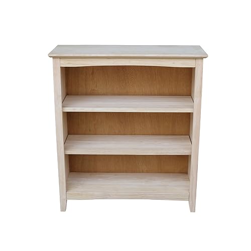 International Concepts Shaker Bookcase, 36-Inch, Unfinished IC International Concepts