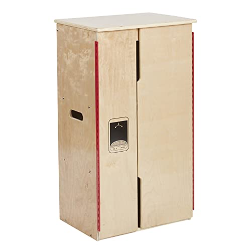 ECR4Kids Play Kitchen Refrigerator, Wooden Playset, Natural ECR4Kids