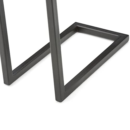 SIMPLIHOME Skyler SOLID MANGO WOOD and Metal 18 Inch Wide Rectangle C Side Table in Dark Cognac Brown, Fully Assembled, For the Living Room and SIMPLIHOME