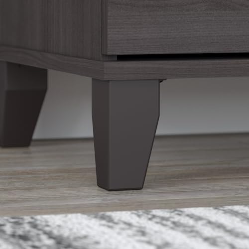 Bush Home Somerset 72W 3 Position Sit to Stand L Shaped Desk with Hutch in Storm Gray | Adjustable Height Table for Home Office Bush Home