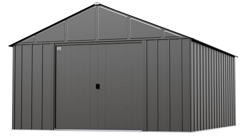 Arrow Classic Metal Shed, 12 x 14, Charcoal Arrow