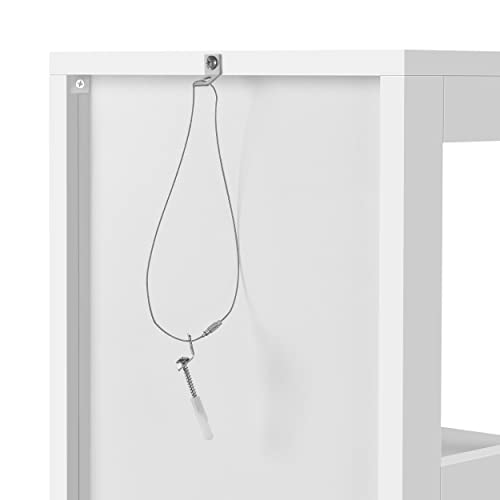 Yaheetech Bathroom Tall Cabinet, Slim Storage Cabinet, Narrow Freestanding Floor Cabinet with 3 Drawers & 2 Shelves, Linen Tower for Small Space, 12" D x 12" W x 56" H, White Yaheetech