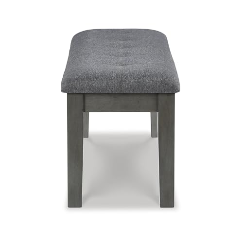 Signature Design by Ashley Hallanden Rustic Tufted Upholstered Dining Room Bench, Gray Signature Design by Ashley