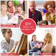 SKRYUIE Paint by Numbers Sharks for Adults, Acrylic Oil Painting by Numbers Kits for Beginner with Paintbrushes Brushes Art Crafts Canvas for Home Decor 16x20 inch / 40x50 cm B62950 SKRYUIE