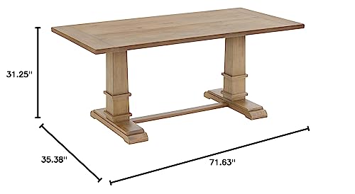 Crosley Furniture Joanna 9-Piece Modern Farmhouse Dining Table Set for 8 with Ladderback Chairs, Rustic Brown Crosley Furniture