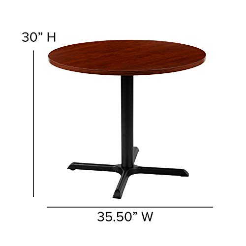 EMMA + OLIVER 36" Round Multi-Purpose Conference Table in Cherry - Meeting Table for Office EMMA + OLIVER