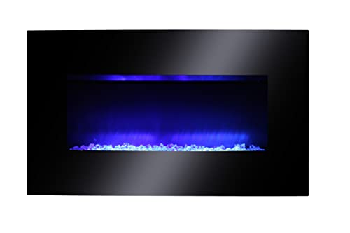 Danby Designer DDEF03813BD13 38" Wall Mount Electric Fireplace Multi-Colour LED Flame and Ember Bed Remote Control Included Danby