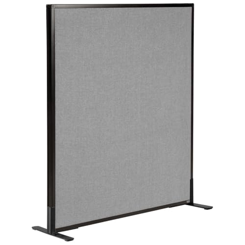 Global Industrial Office Partition Panel, 36.25 Inch Width x 42 Inch Height, Gray, Freestanding, Build Your Own Office Layout Global Industrial